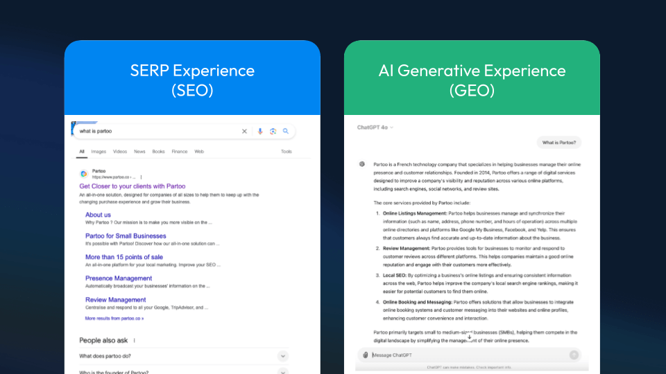 difference between SEO and GEO